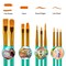 20 Pieces Paint Brushes for Acrylic Painting, Oil Watercolor Acrylic Paint Brush, Artist Paintbrushes for Body Face Rock Canvas, Kids Adult Drawing Arts Crafts Supplies, Green
